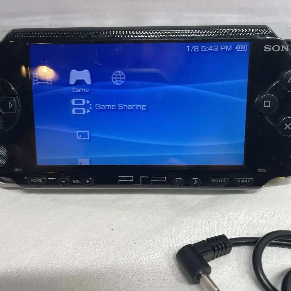 Sony PSP-1001 Black Handheld Console New Charger PSP-1001 Tested Working